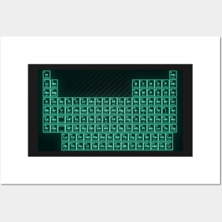 Tritium Green Glowing Tube Periodic Table Posters and Art